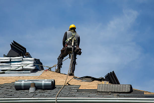 Professional Gutter Installation technician working in West Springfield, MA